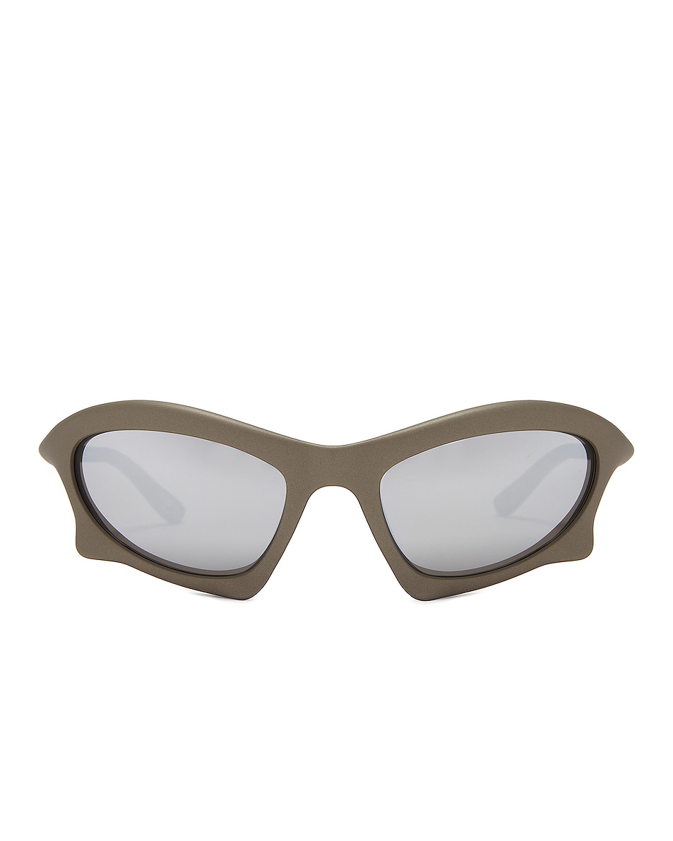 Солнцезащитные очки Balenciaga Bat Rectangle 0229S, серебряный