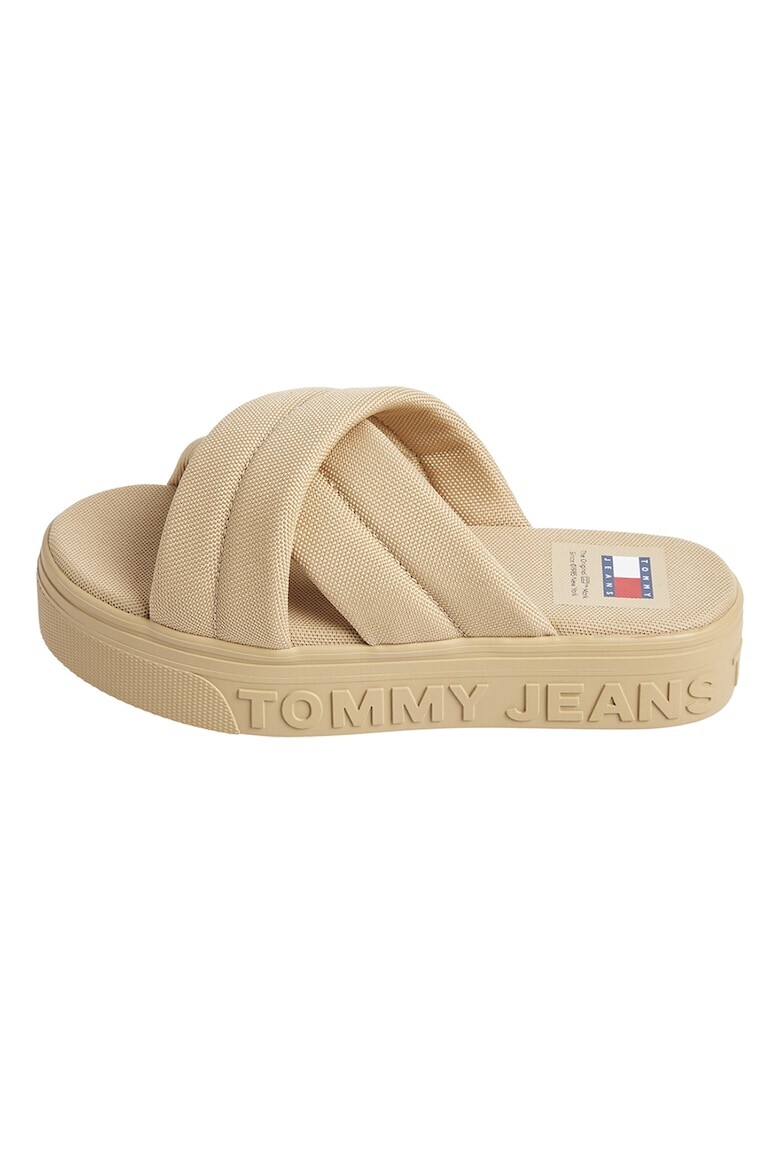 

Текстильные тапочки со скрещенными бретелями Tommy Jeans, бежевый