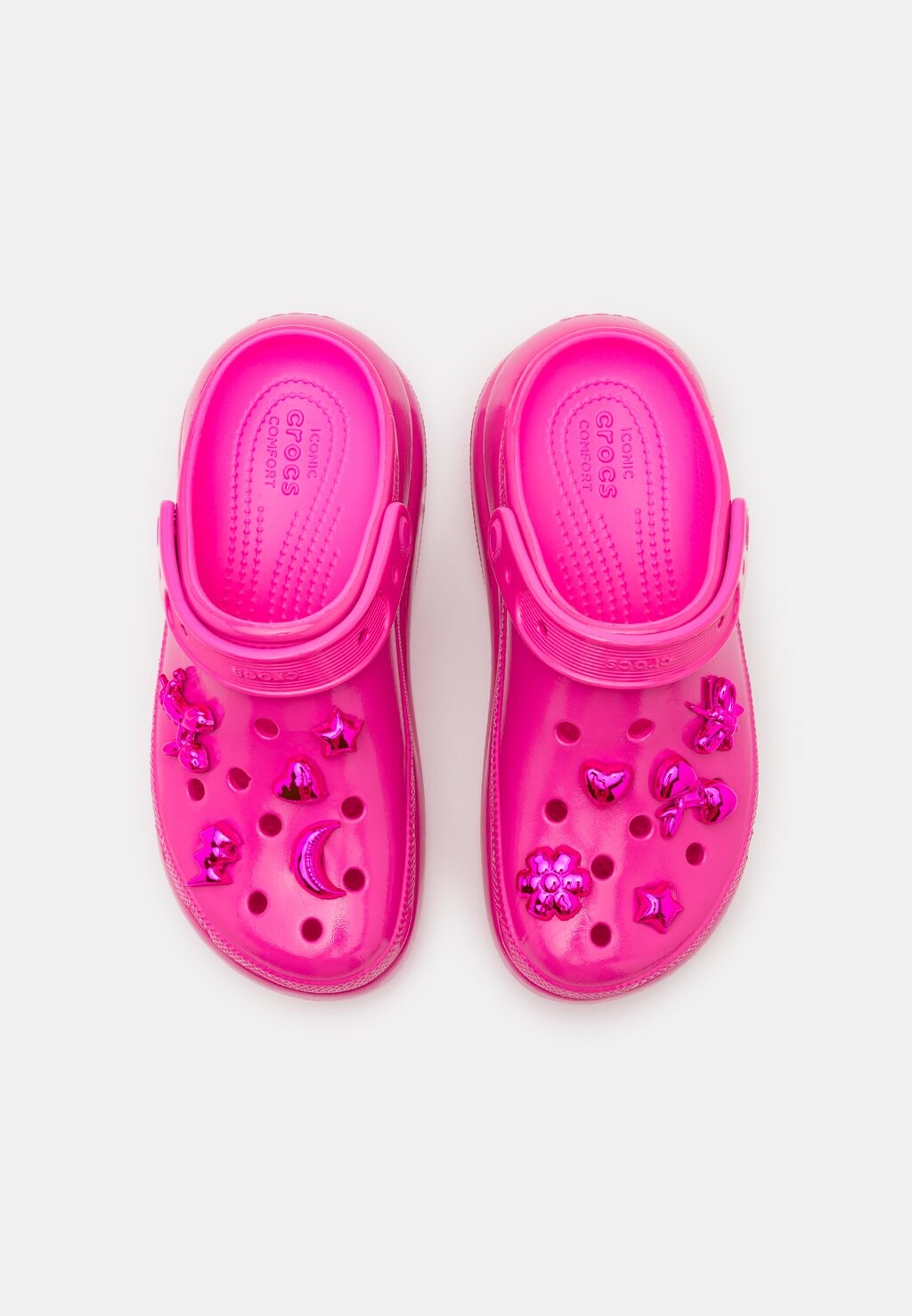 

Сабо Crush High Shine Unisex Crocs, цвет electric pink