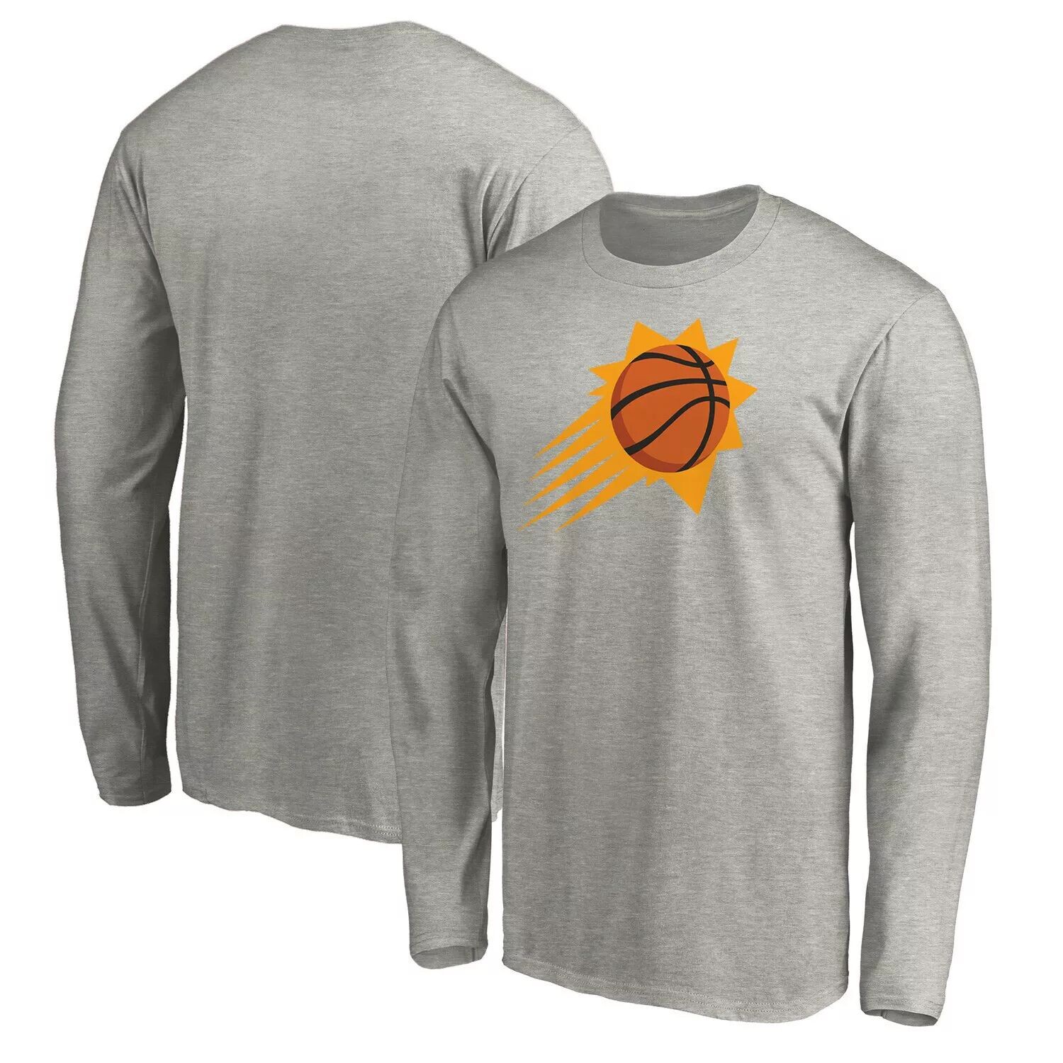

Мужская темно-серая футболка с длинным рукавом и логотипом Phoenix Suns Team Primary Fanatics, Серый