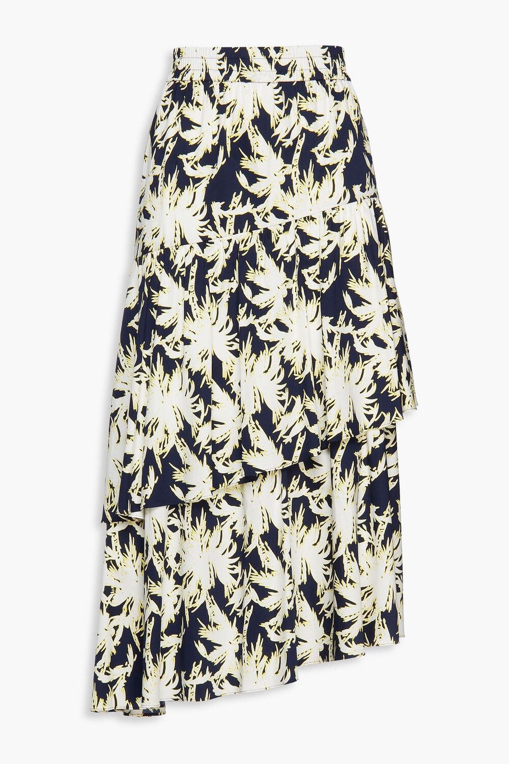 

Ярусная юбка макси London из хлопкового поплина DIANE VON FURSTENBERG, нави