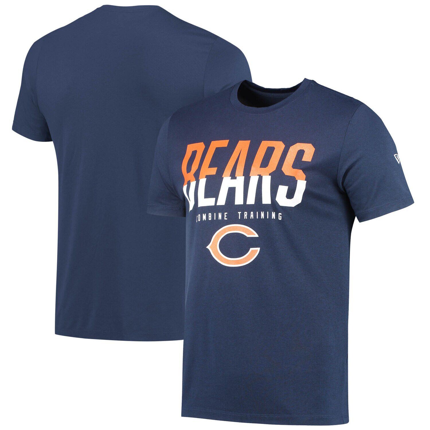 

Мужская темно-синяя футболка New Era Chicago Bears Joint Authentic Big Stage, Синий