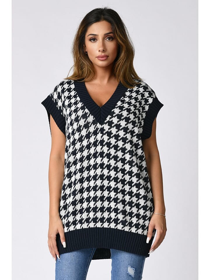 

Свитер-жилет Plus Size Company, цвет dunkelblau/weiß