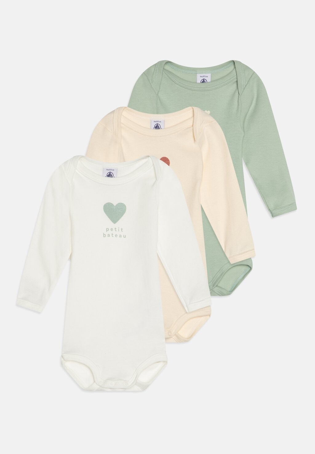 

Боди BABY UNISEX 3 PACK Petit Bateau, цвет multi-coloured