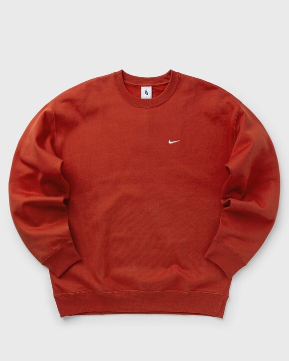 

Свитер Nike Solo Swoosh Fleece Crew, цвет dragon red/white