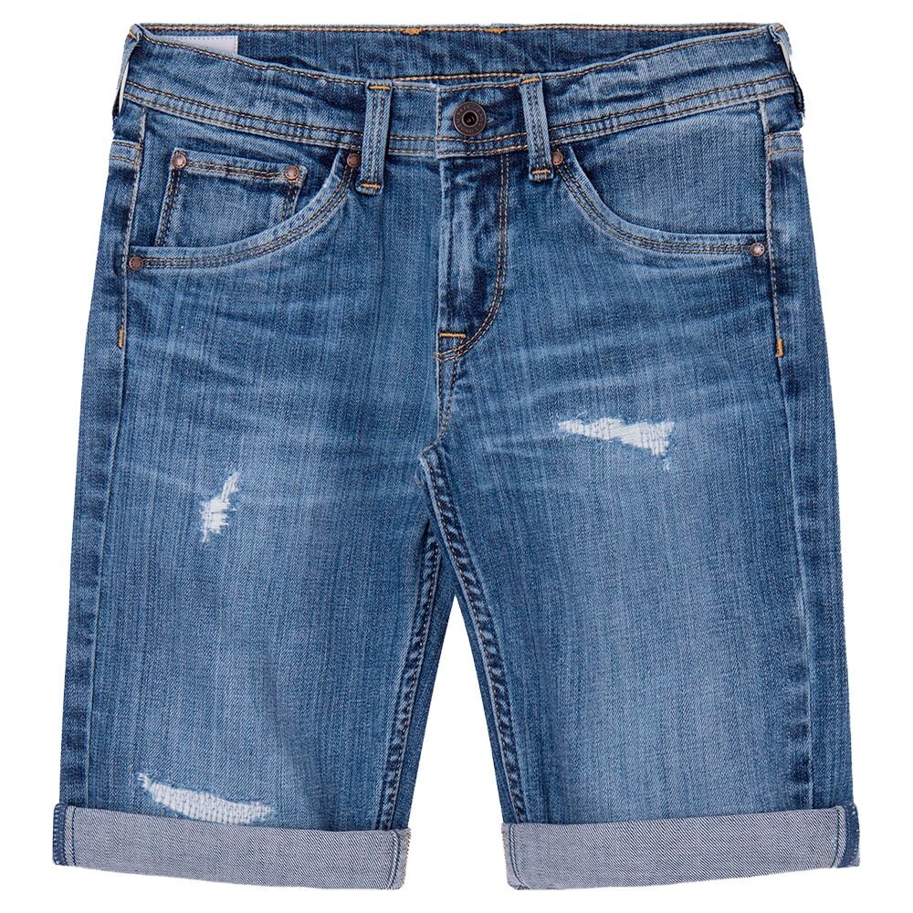 

Джинсовые шорты Pepe Jeans Cashed Repair 1/4, синий