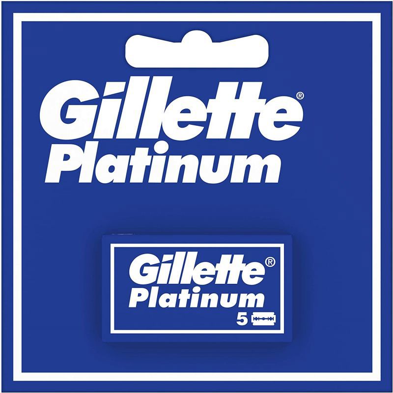 Лезвия бритвы Platinum hojas de afeitado Gillette, 5 шт цена и фото