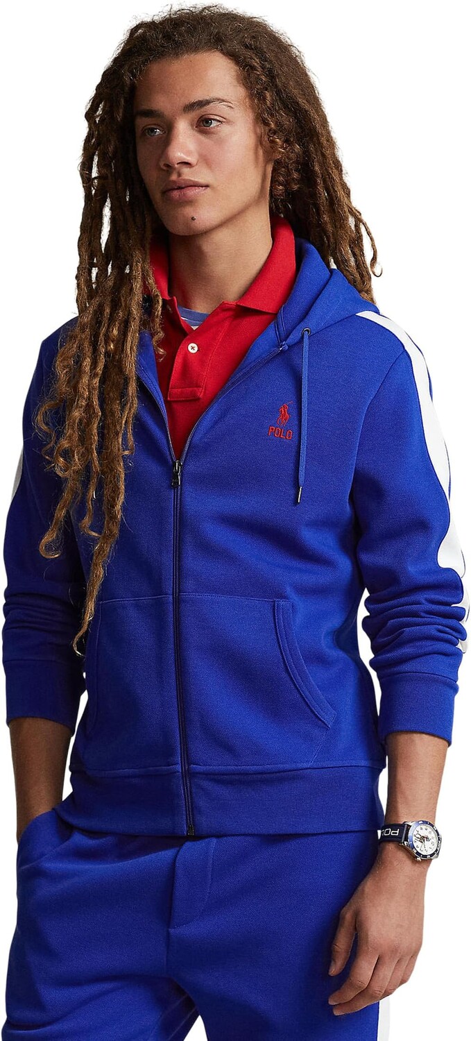 

Толстовка с молнией во всю длину из сетки двойной вязки Polo Ralph Lauren, цвет Sapphire Star Multi
