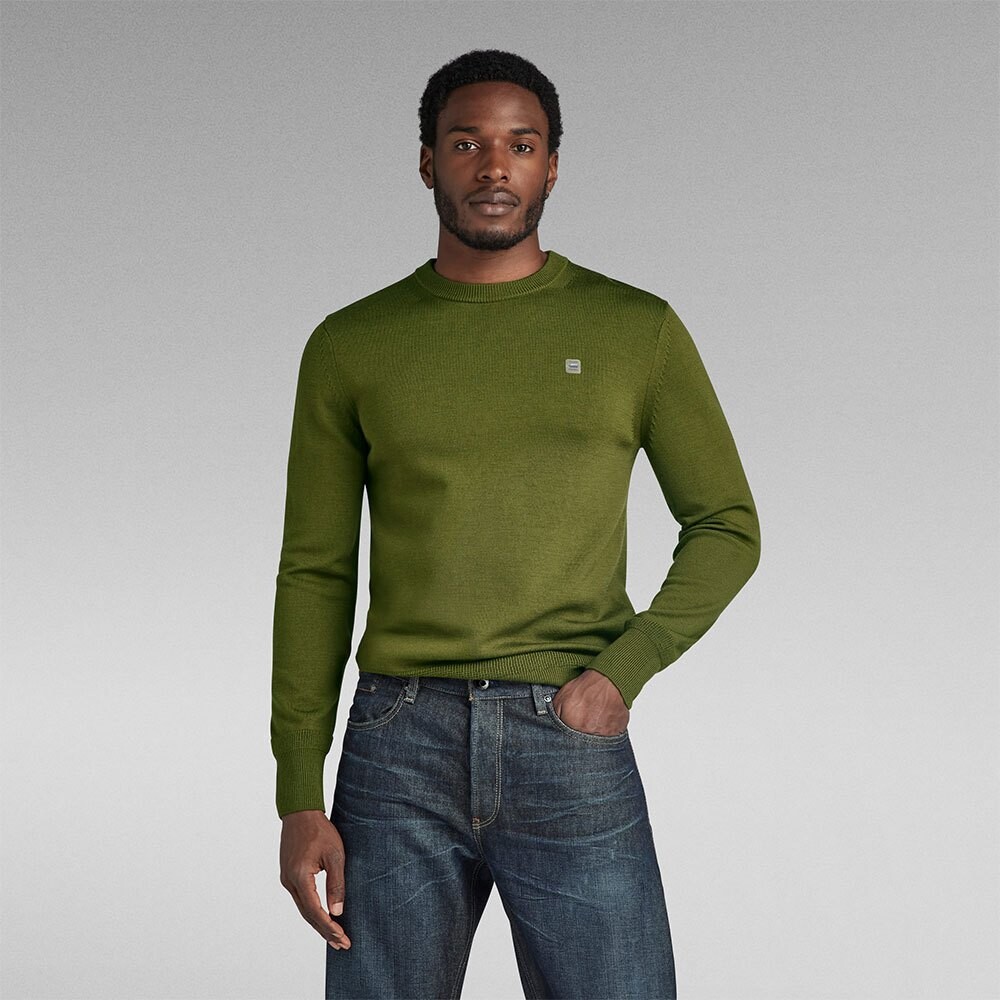 

Свитер G-Star Premium Core R Crew Neck, зеленый