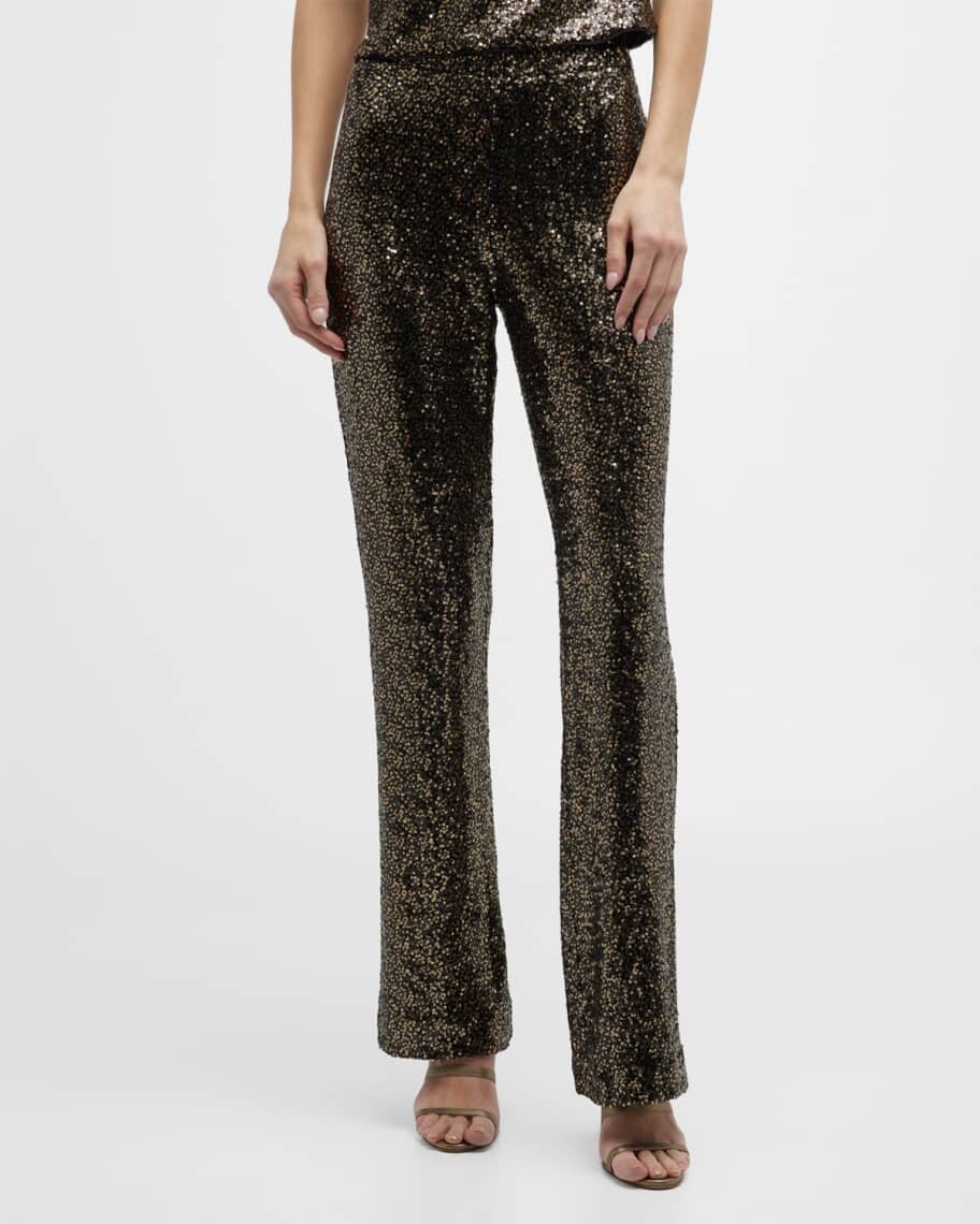 

Брюки с пайетками Badgley Mischka Collection