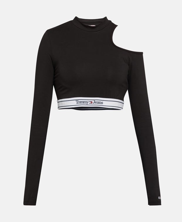 

Укороченный лонгслив Tommy Hilfiger, черный