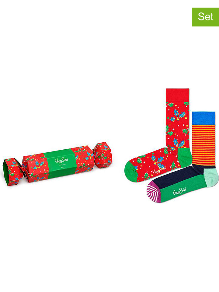 

Носки Happy Socks 3tlg. Geschenkset Christmas Cracker, красочный