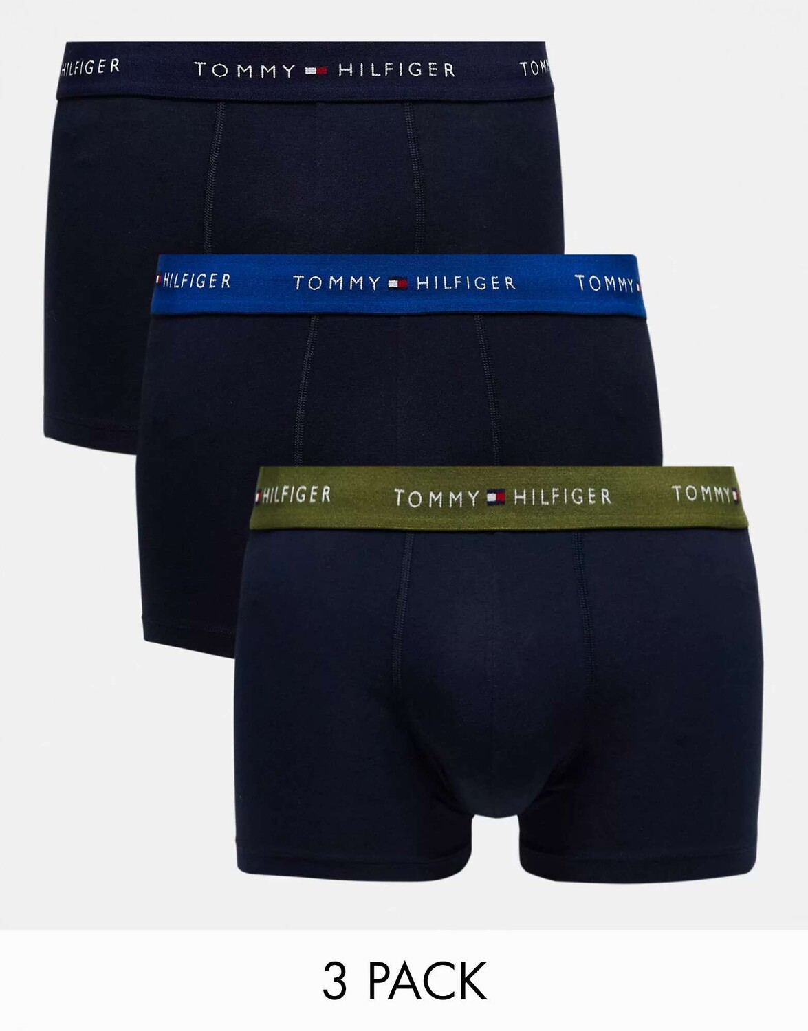 

Три пары плавок Tommy Hilfiger с цветным логотипом на поясе