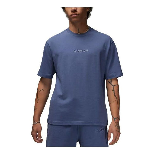 Футболка Air Jordan Wordmark T-Shirt 'Blue', синий