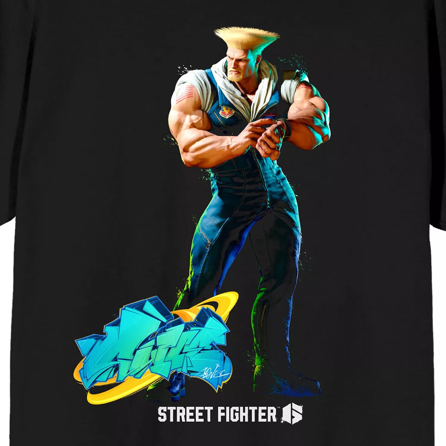 Мужская футболка Street Fighter VI Guile с графическим рисунком Licensed Character фигурка утка tubbz street fighter – guile 9 см