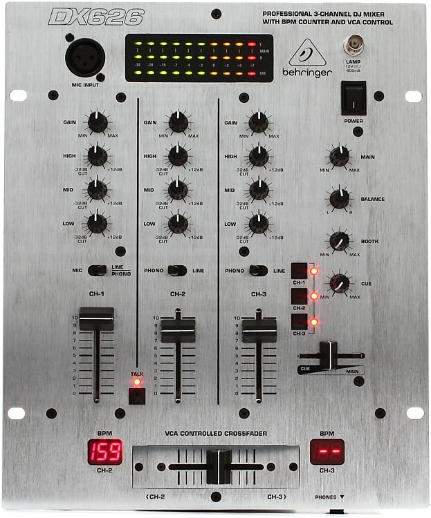 

Микшер Behringer Pro Mixer DX626 3-Channel DJ Mixer