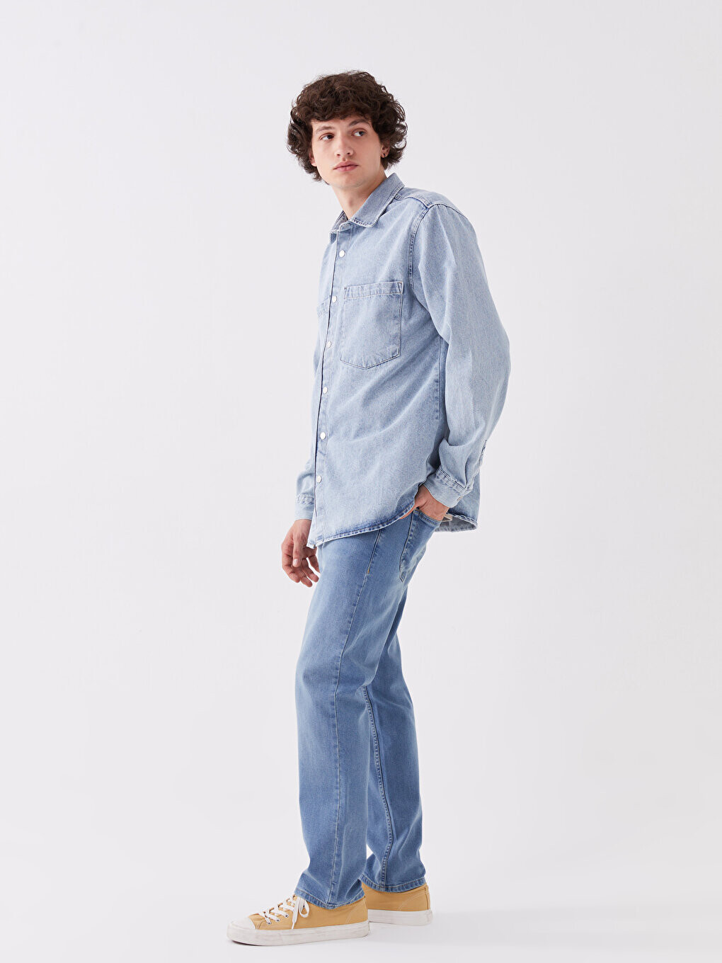 

779 Мужские джинсовые брюки стандартного кроя LCW Jeans, открытое индиго родео