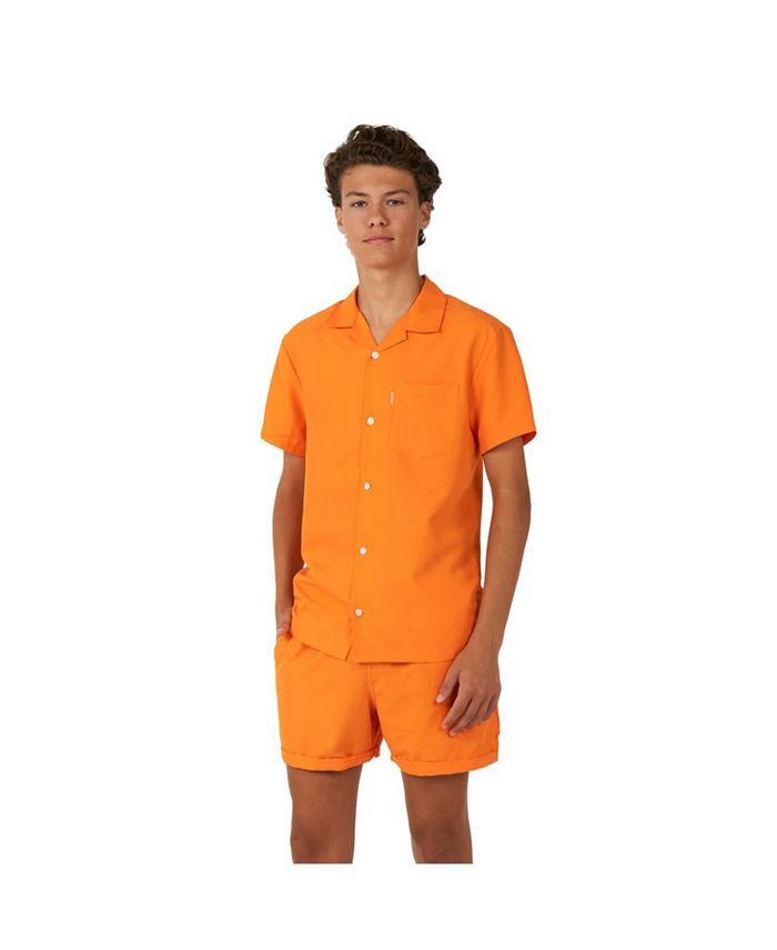 Одинаковые рубашка и шорты для больших мальчиков, комплект из 2 предметов OppoSuits, оранжевый
