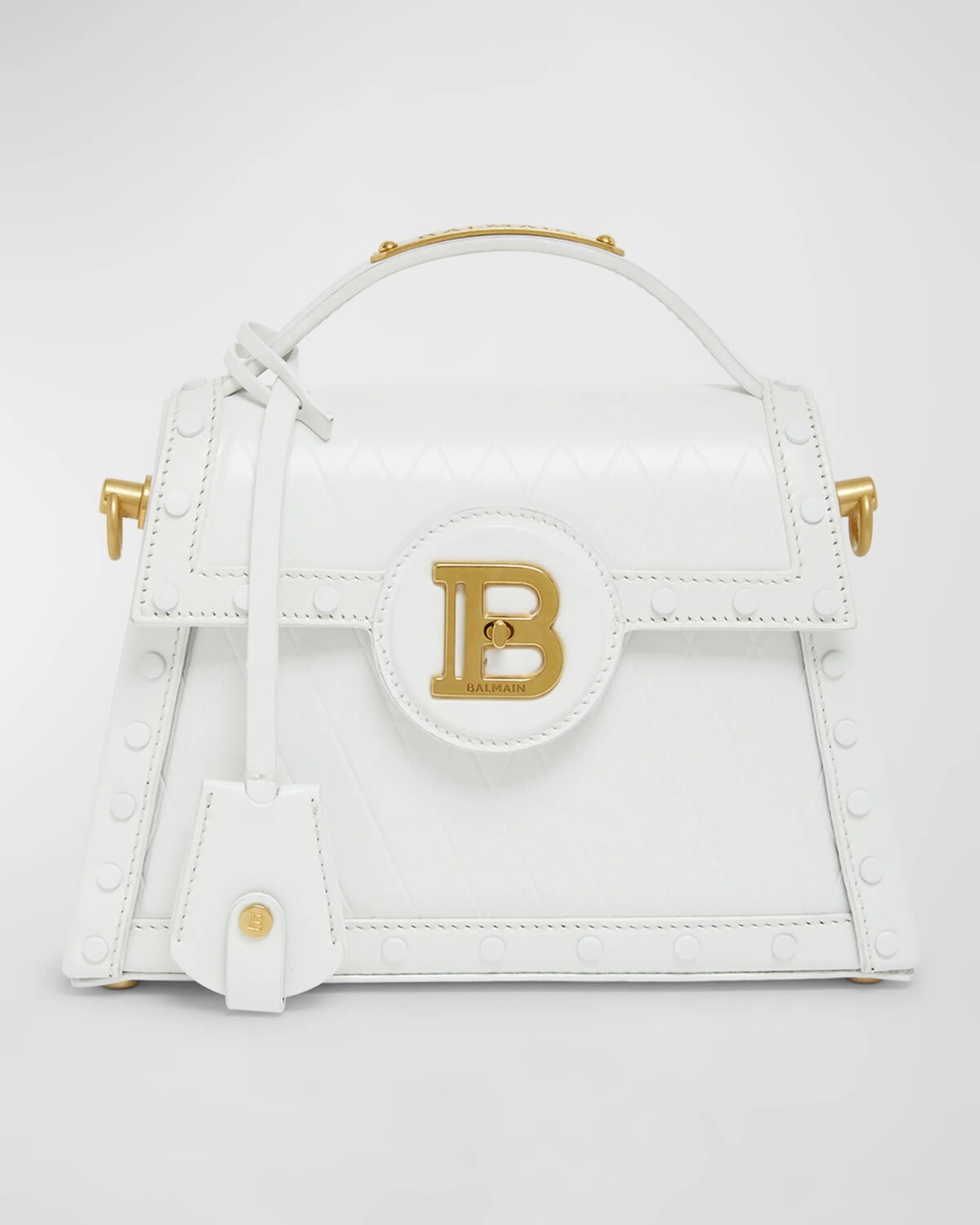 

Сумка BBuzz Dynasty из тисненой кожи Balmain, цвет Blanc