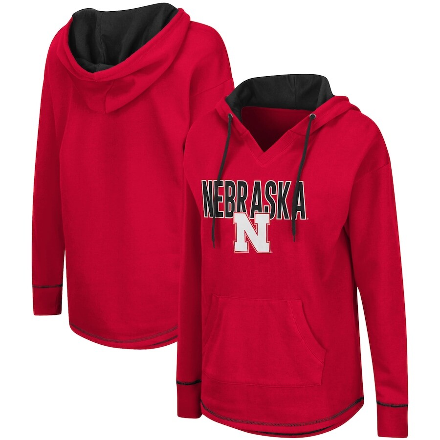 

Пуловер с капюшоном Colosseum Nebraska Huskers, алый