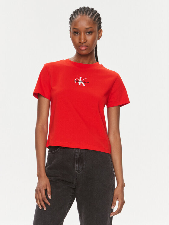 

Футболка узкого кроя Calvin Klein, красный