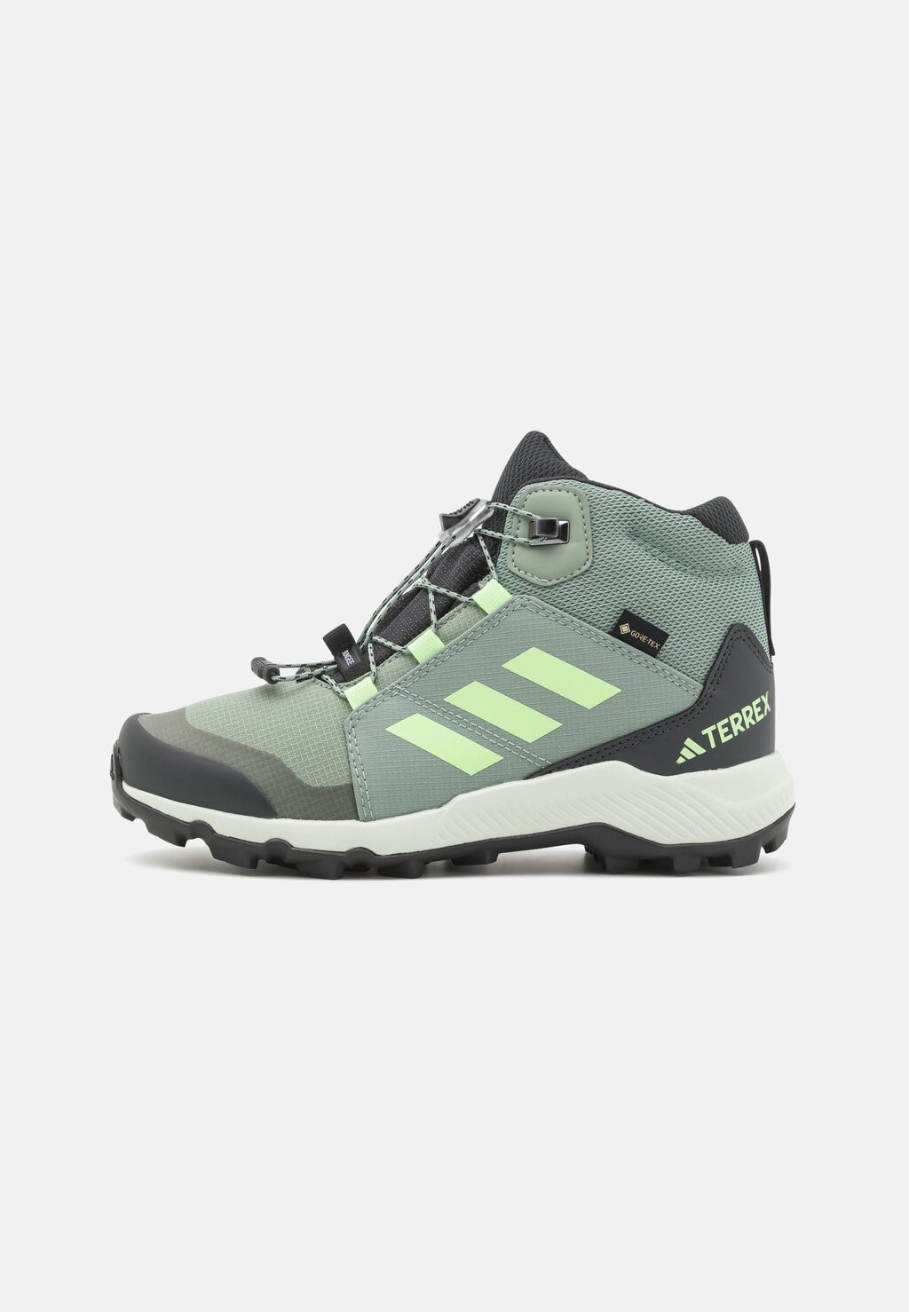 

Горные ботинки Terrex Mid Gtx Unisex Adidas, цвет silver green/green spark/crystal jade