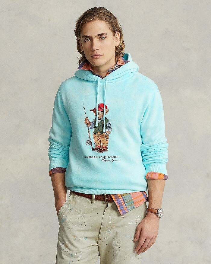 

Худи из флиса с капюшоном и принтом Polo Bear Tie Dye Polo Ralph Lauren
