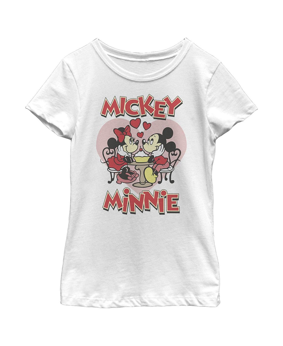 

Микки и Минни из Girl's Mickey & Friends делят детскую футболку с мороженым Disney