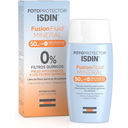 isdin foto ultra active unify fusion fluid 50ml grey Солнцезащитный крем для лица Fusion Fluid Mineral Spf 50+ 50 мл, Isdin