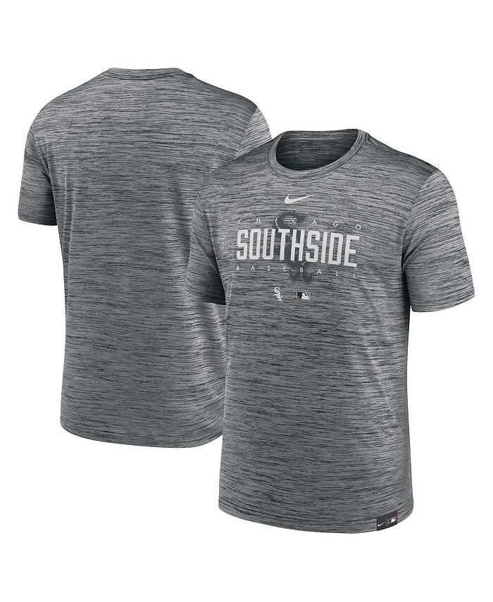 

Мужская футболка антрацитового цвета Chicago White Sox City Connect Velocity Practice Performance Nike, серебро