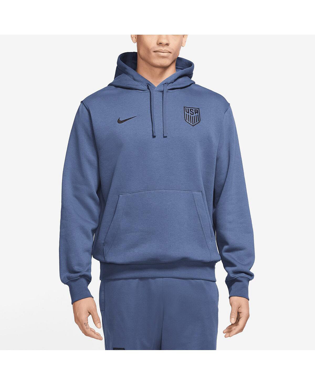 Мужской флисовый пуловер с капюшоном USMNT NSW Club темно-синего цвета Nike мужской темно синий пуловер с капюшоном usmnt standard issue nike