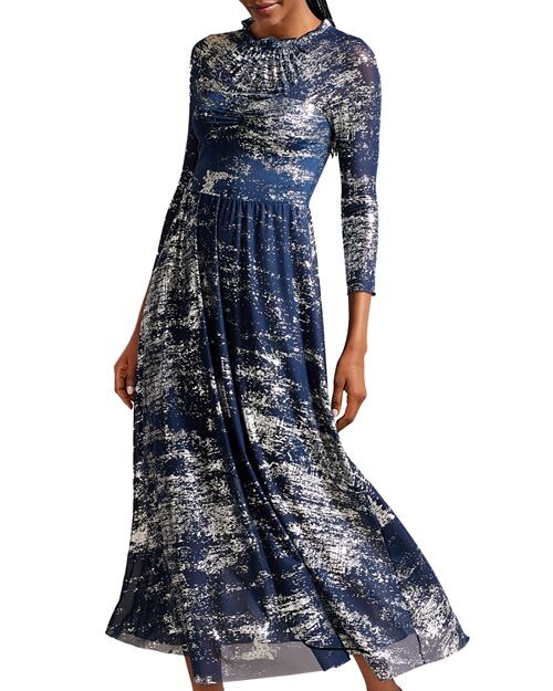 

Платье миди с эффектом металлик Iggeyy Ted Baker, цвет Blue
