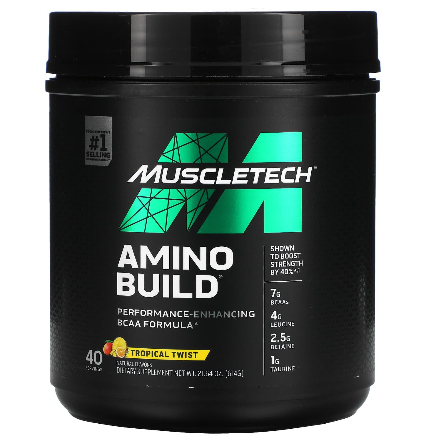 

Amino Build, со вкусом тропических фруктов, 614 г (21,64 унции), MuscleTech