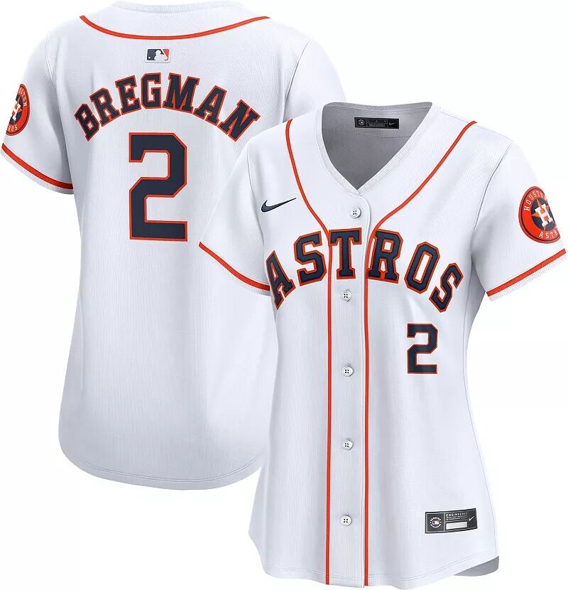

Женское джерси Nike Houston Astros Alex Bregman #2 White Home Limited Vapor