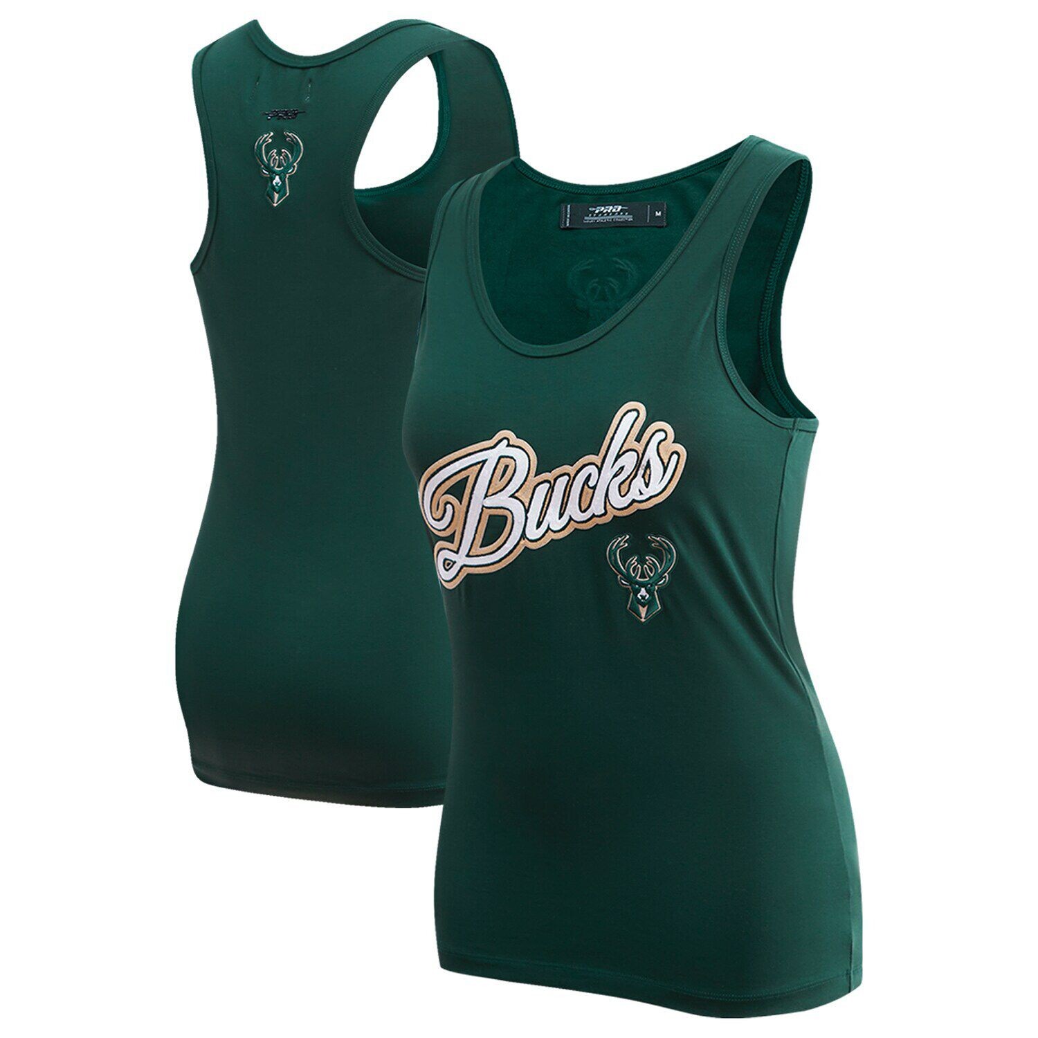 

Женская зеленая майка Pro Standard Hunter с надписью Milwaukee Bucks, Зеленый