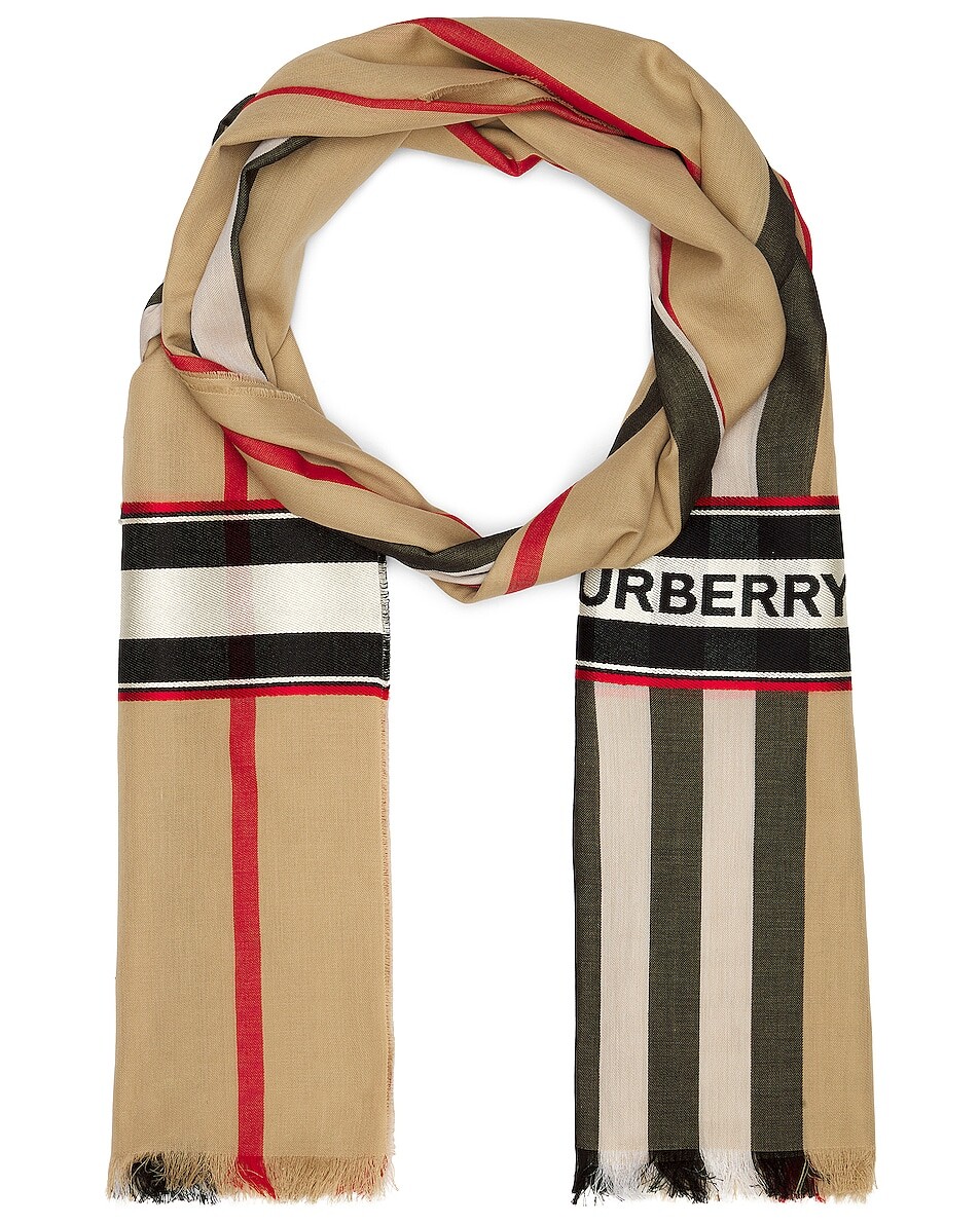 

Шарф Burberry Stripe, цвет Archive Beige