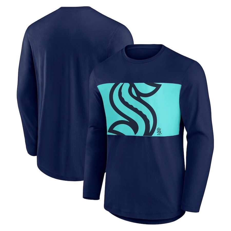 

Футболка с длинным рукавом Fanatics Branded Seattle Kraken, синий