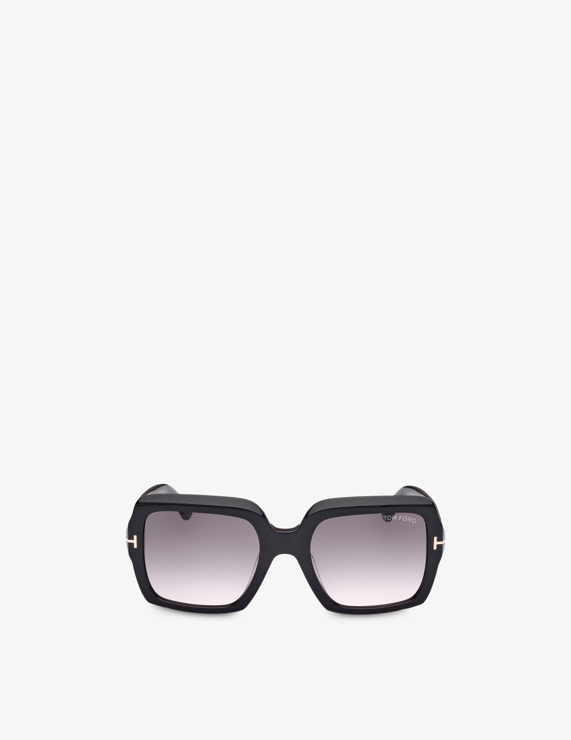 цена Солнцезащитные очки в квадратной оправе Tom Ford, цвет Nero Lucido / Fumo Grad