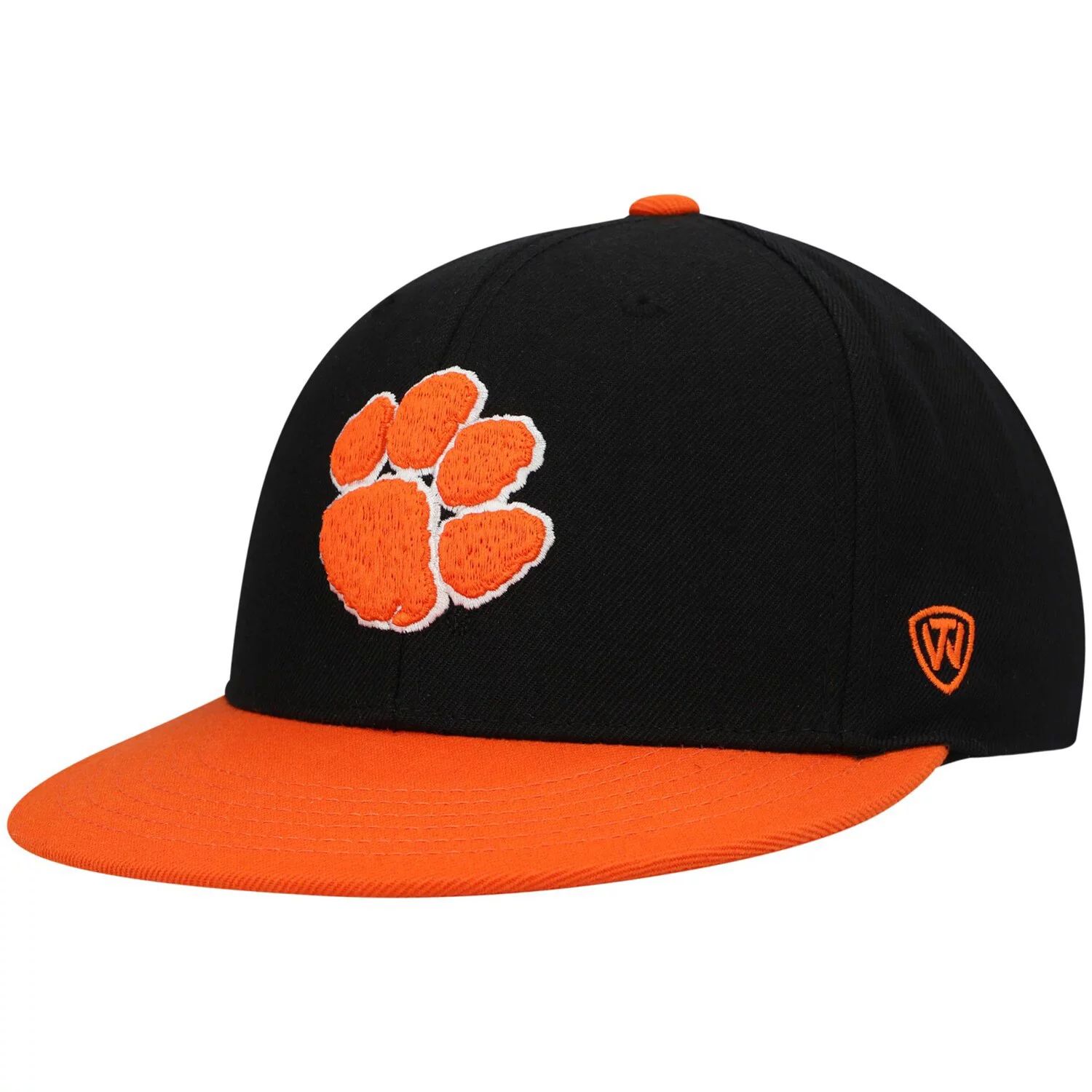 Мужская двухцветная приталенная шляпа Top of the World черного/оранжевого цвета Clemson Tigers Team Color