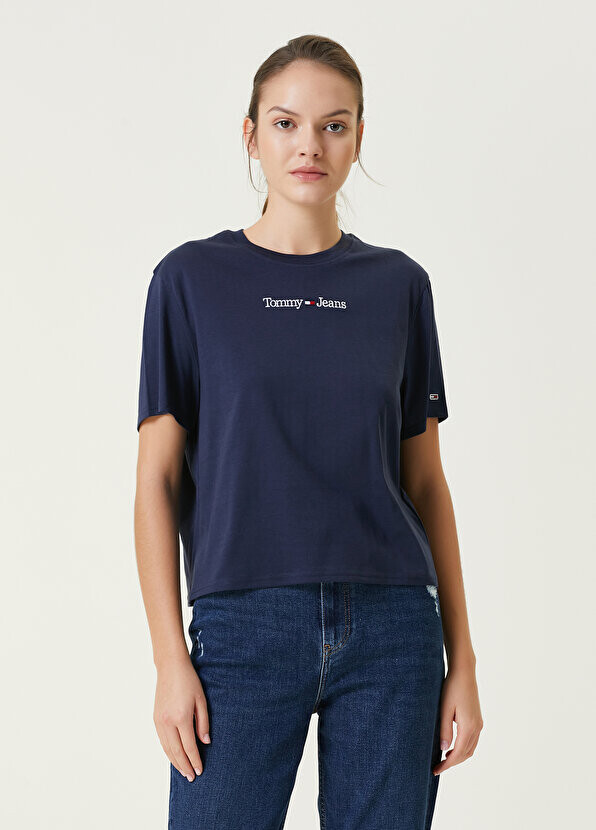 

Темно-синяя футболка с логотипом Tommy Jeans, Синий