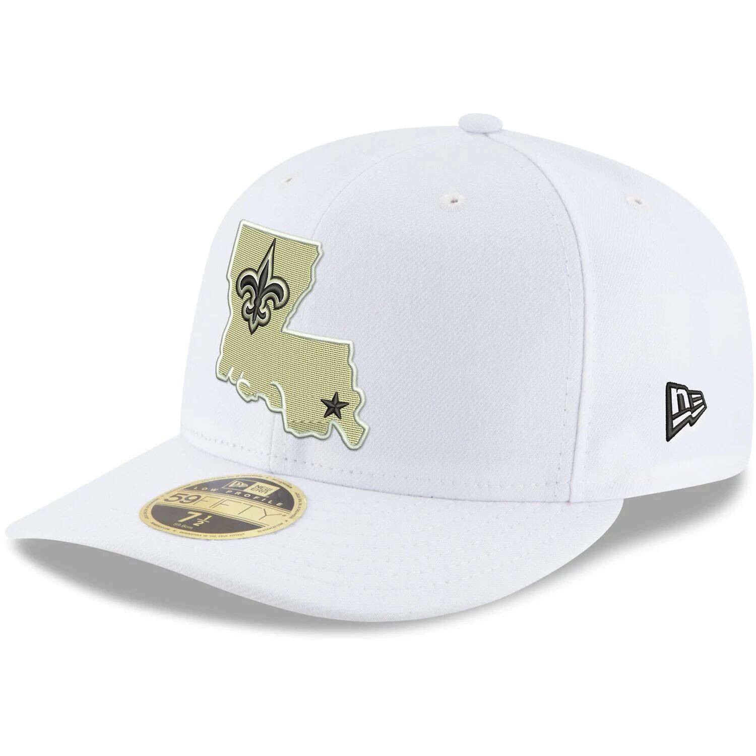 

Мужская облегающая шляпа New Era White New Orleans Saints Alternate Omaha Low Profile 59FIFTY