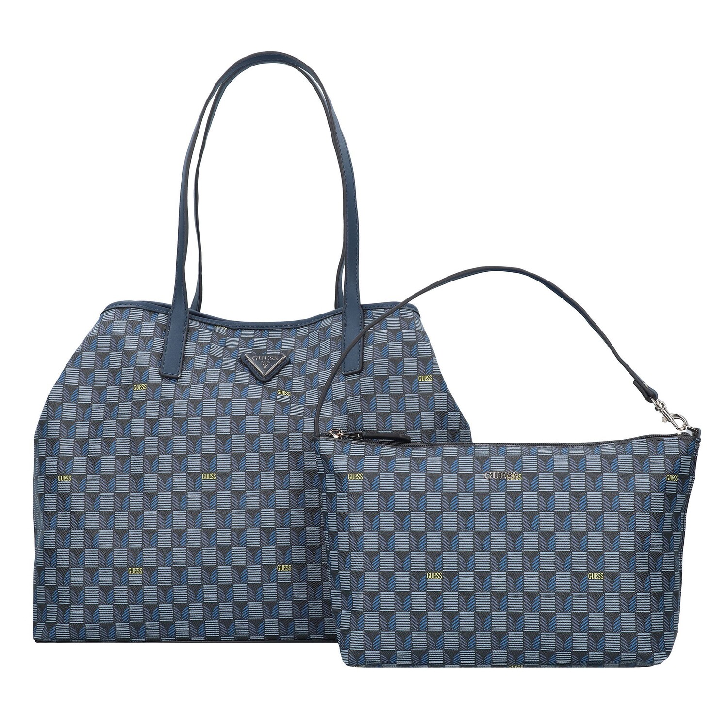 

Сумка через плечо Guess Vikky 40 cm, цвет blue logo