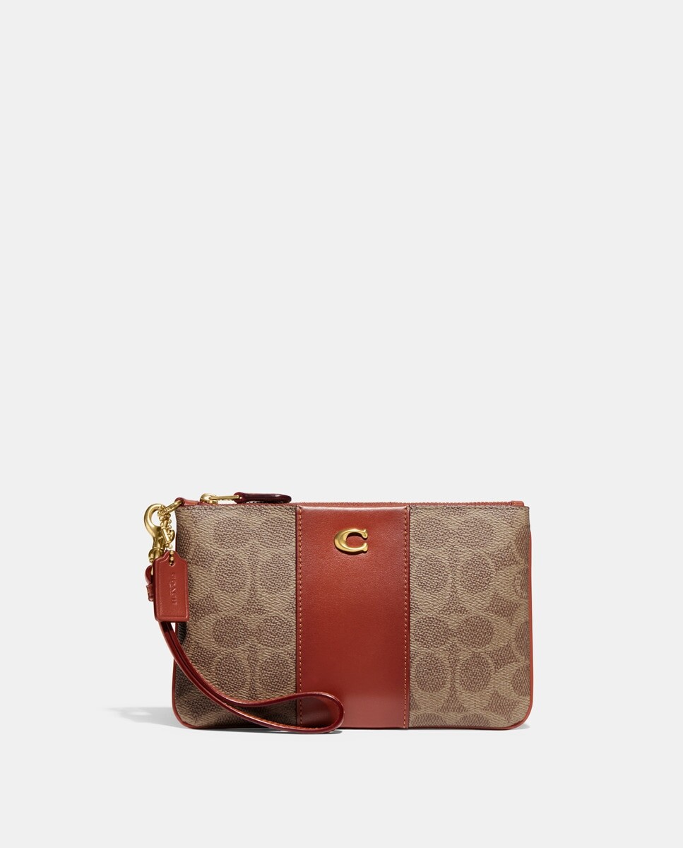 

Бежевая сумочка на молнии Coach, бежевый