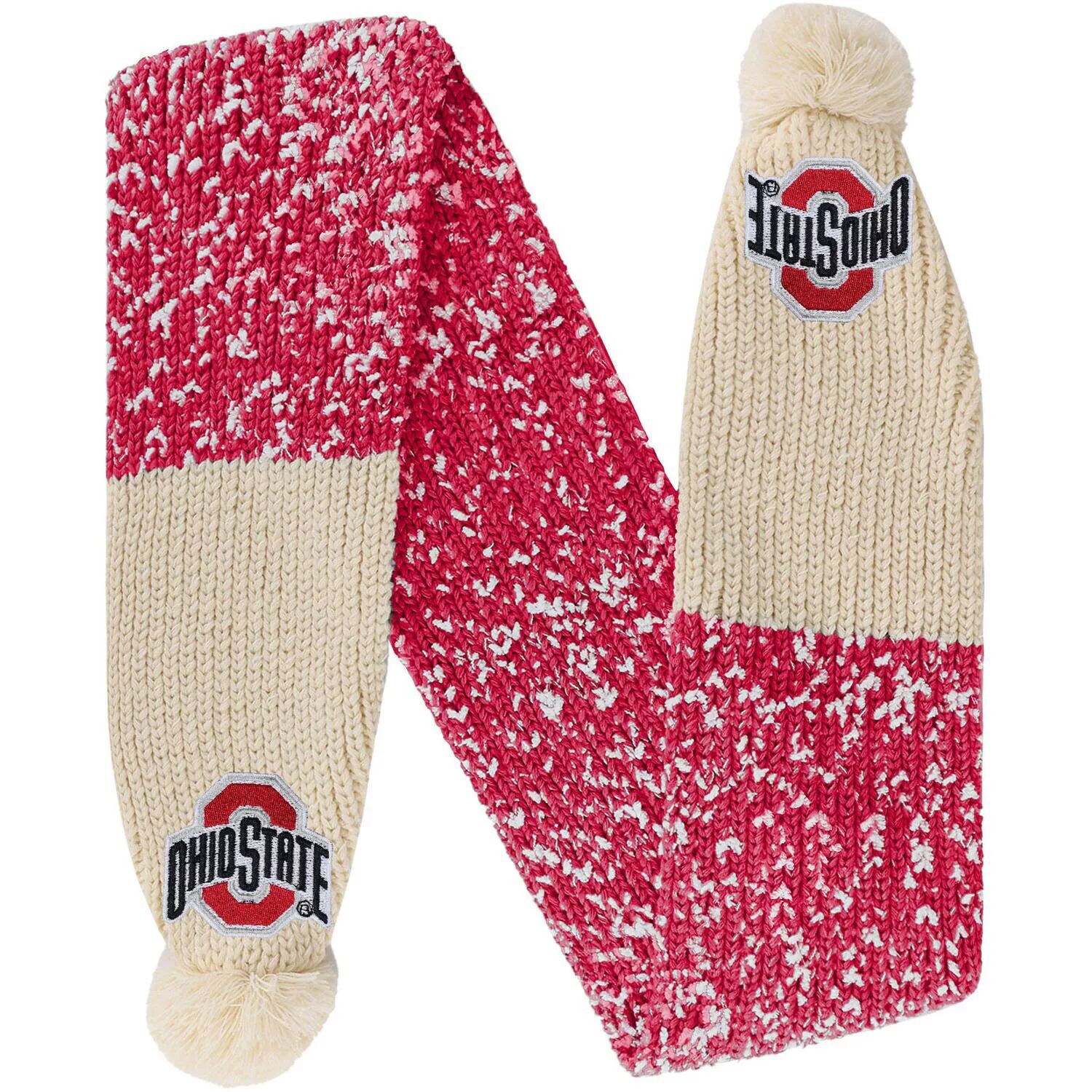 

Шарф-конфетти FOCO Ohio State Buckeyes с помпоном