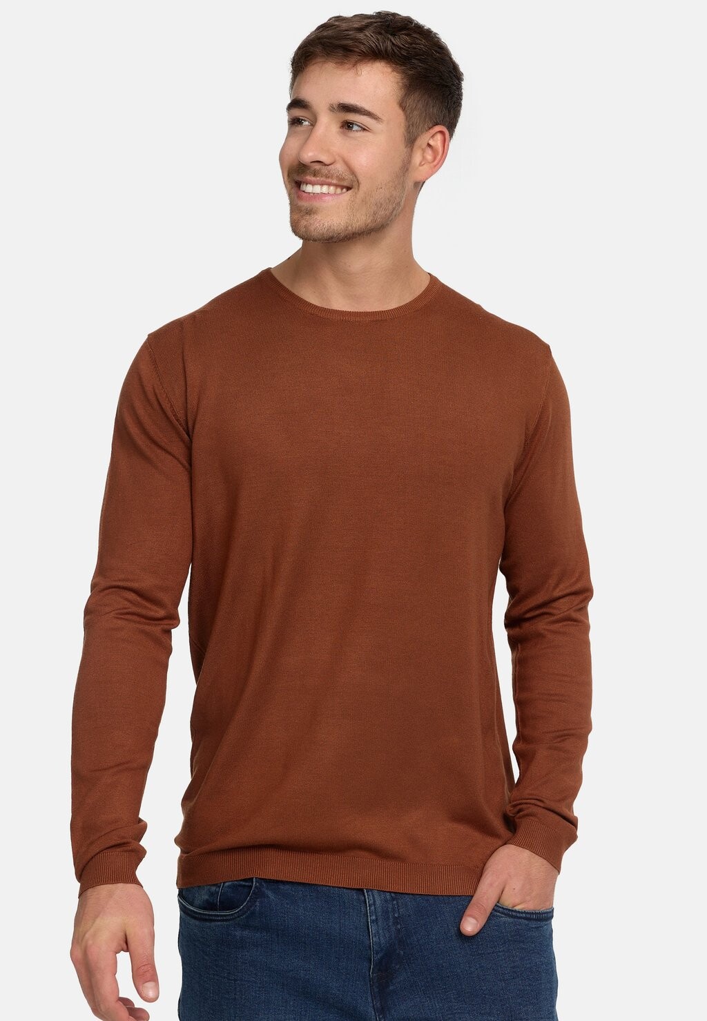 

Вязаный свитер GREYSON INDICODE JEANS, цвет golden brown