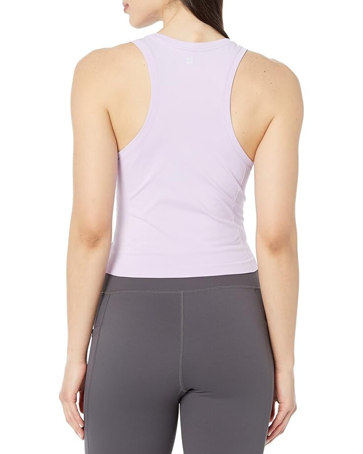 

Топ Sweaty Betty Athlete Crop Seamless Workout Tank Top, цвет Prism Purple
