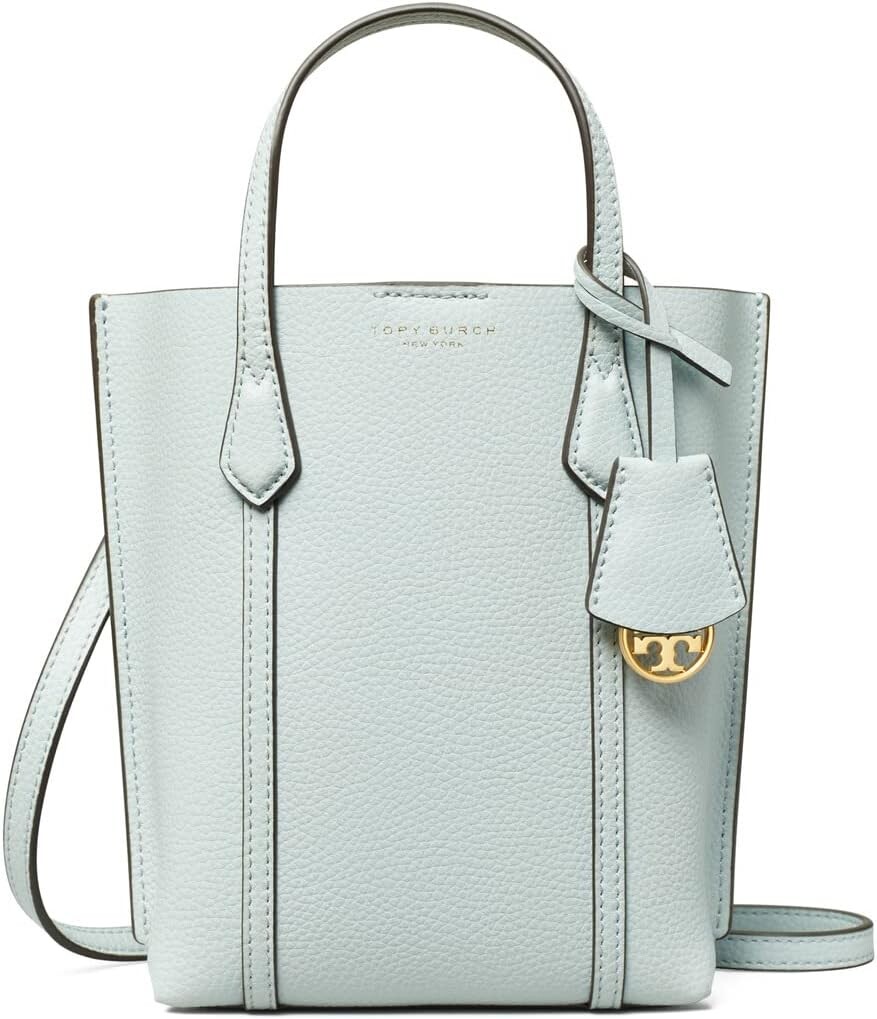 

Сумка-тоут Tory Burch Mini Perry Tote, цвет Seltzer/Pavestone