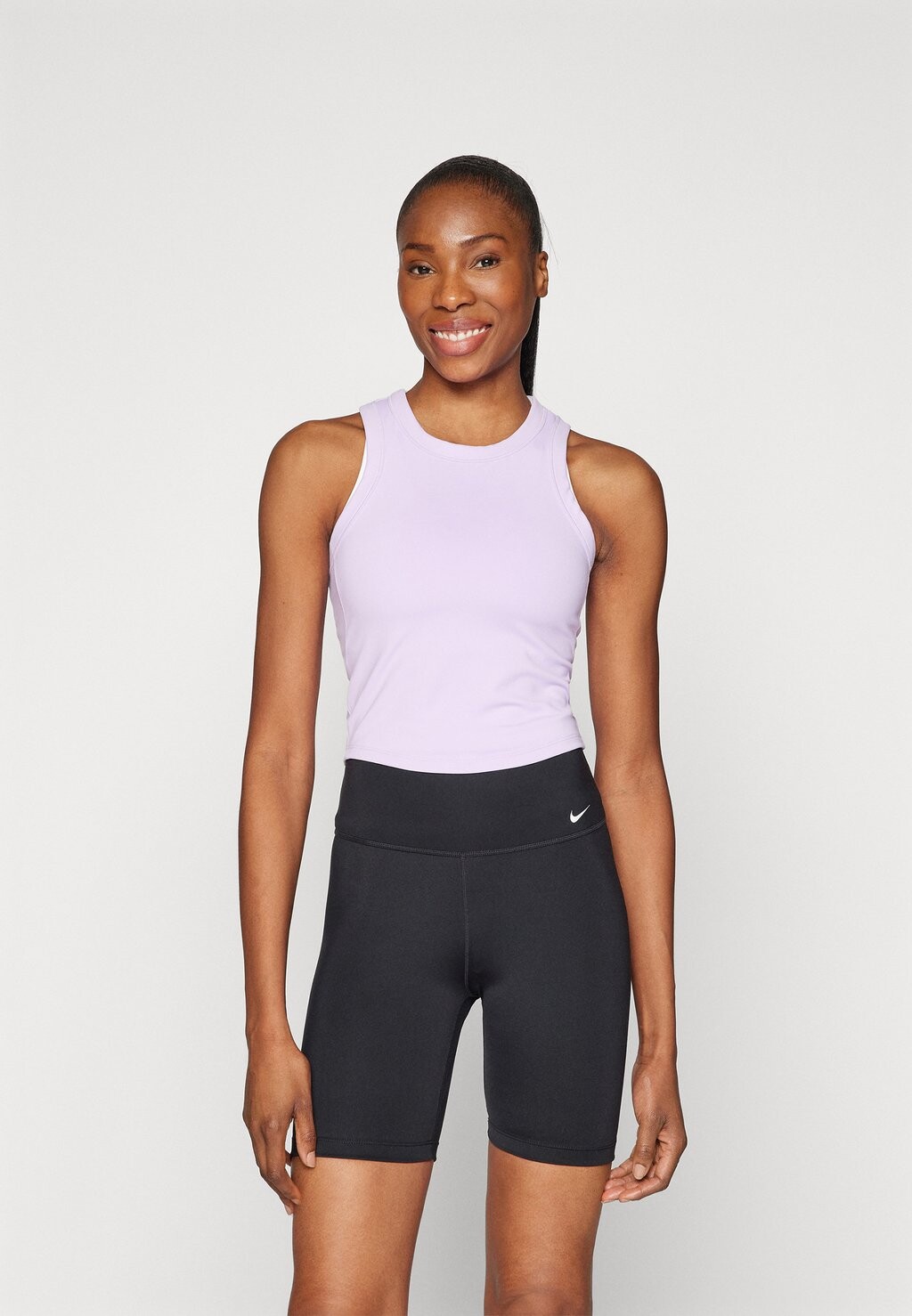 

Топ One Fitted Crop Tank Nike, сиреневый цвет/черный