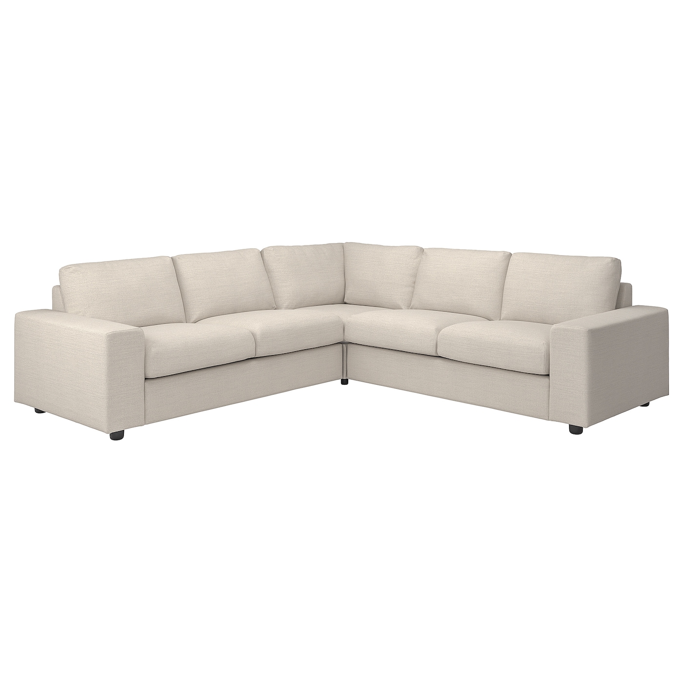 ВИМЛЕ 4-местный угловой диван, с широкими подлокотниками/Гуннаред бежевый VIMLE IKEA