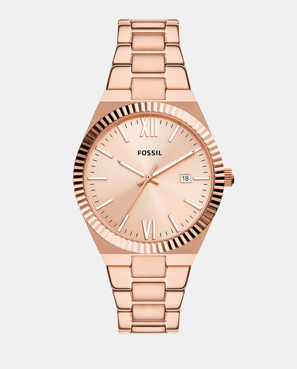 цена Scarlette ES5258 Розовые женские часы из нержавеющей стали Fossil, розовый